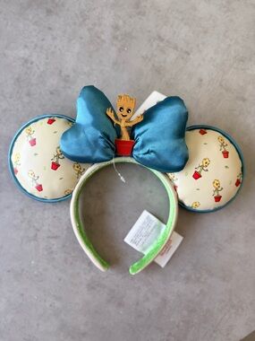 Baby Groot Plush Disneyparks  with Teal Bow